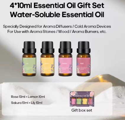 Huile essentielle X4, humidificateur d’air à effet flamme, télécommande, éclairage d’ambiance coloré, cadeau créatif.